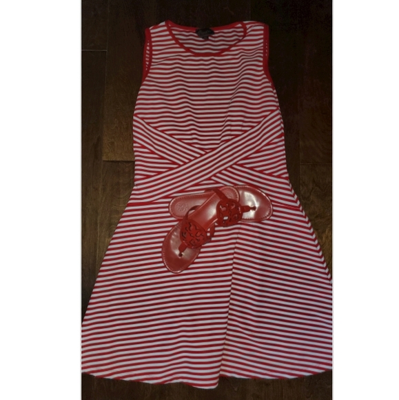 Trulli Dresses & Skirts - Red and White Stripe A Line Dress